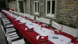 Ferme-château de Dourbes, banquet de mariage sur la terrasse