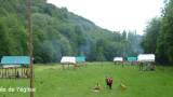 Terrain pour camp scouts à DOURBES, Viroinval,  Près de l’église en bordure du Viroin