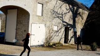 badmington  à  Ferme-château de Dourbes, 